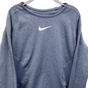 Nike Dri Fit Girls Long Sleeve Athletic Training Shirt Size M Thumbholes Wicking